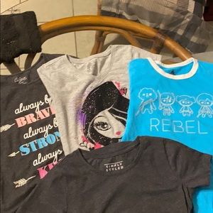Girls bundle Short Sleeve Shirts Size Small 6X -7